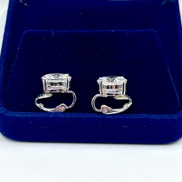 Mark Wasserman Samara 925 Silver CZ Earrings 9mm Size - Picture 4 of 9